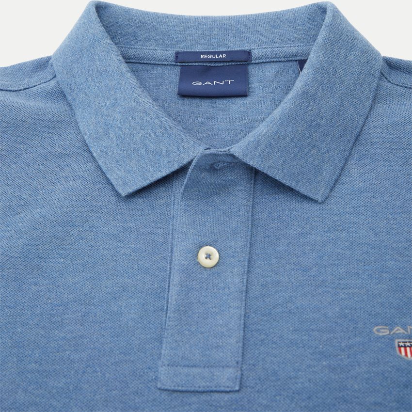 Gant T-shirts ORIGINAL PIQUE SS RUGGER 2201. DENIM BLUE MEL